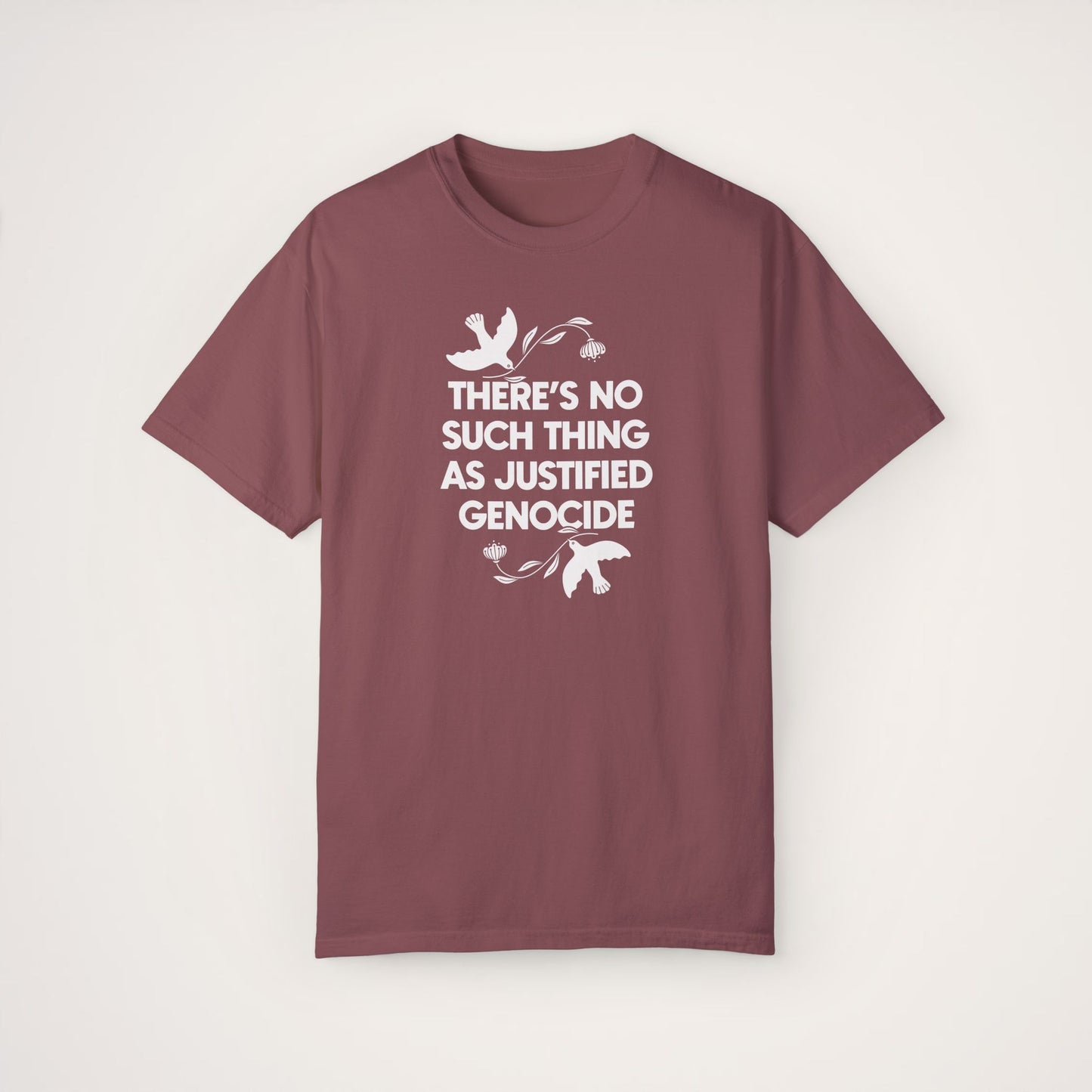 No Justified Genocide Tee / Comfort Colors Unisex T-shirt / Support Palestine, Gaza, Sudan, Congo