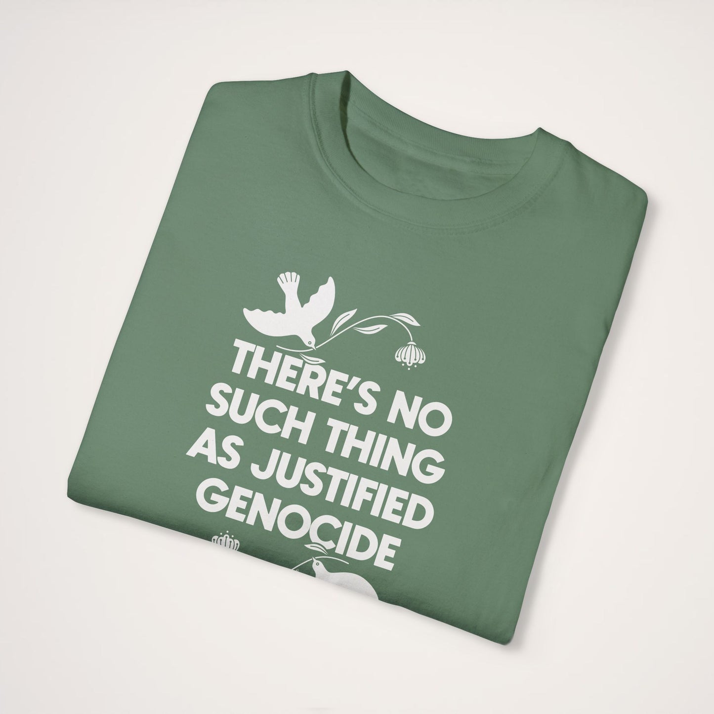 No Justified Genocide Tee / Comfort Colors Unisex T-shirt / Support Palestine, Gaza, Sudan, Congo