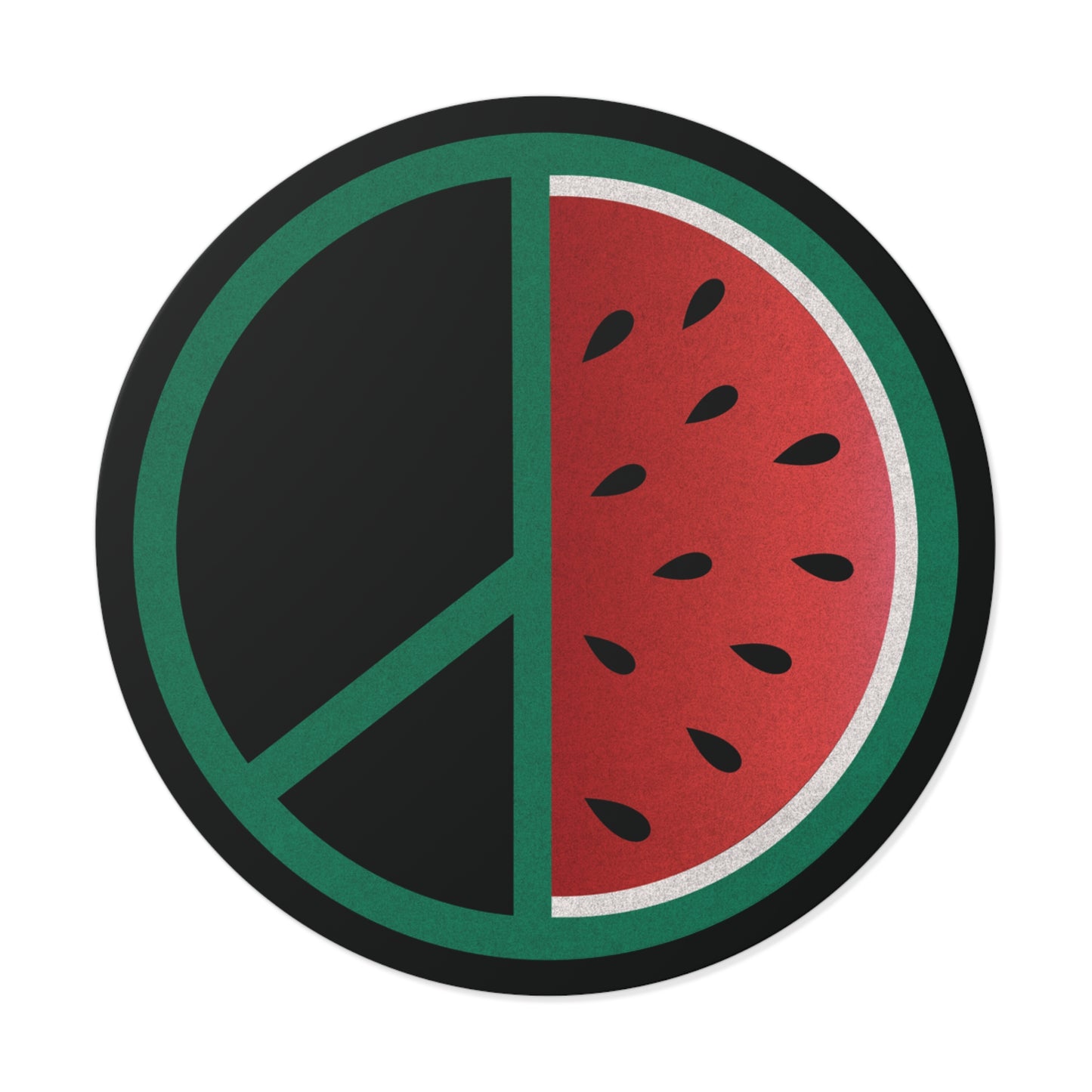 Peace Watermelon for Palestine Sticker / Round Vinyl Stickers 2, 3 or 4 inch / Stand with Gaza, Free Palestine / For indoor or outdoor use