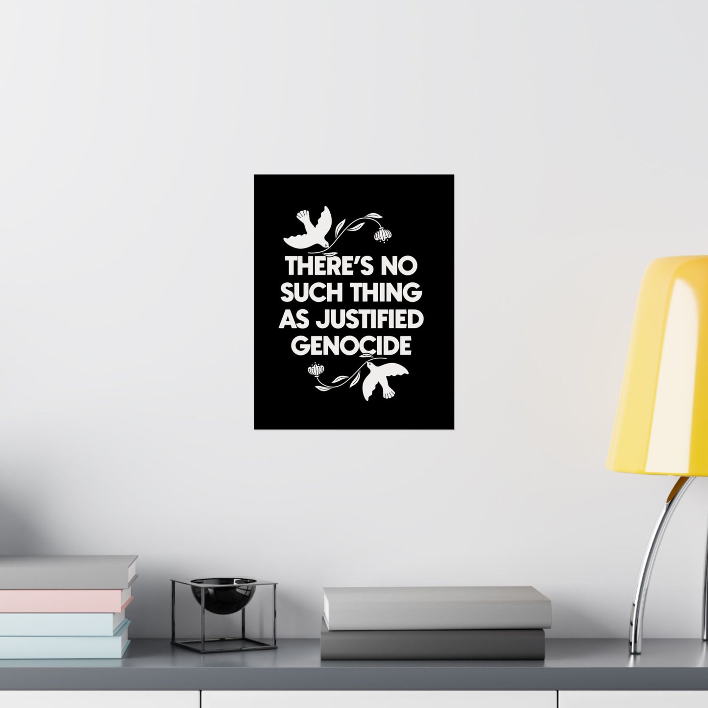 No Justified Genocide Poster / Palestine, Sudan, Congo / Matte Vertical Art Print