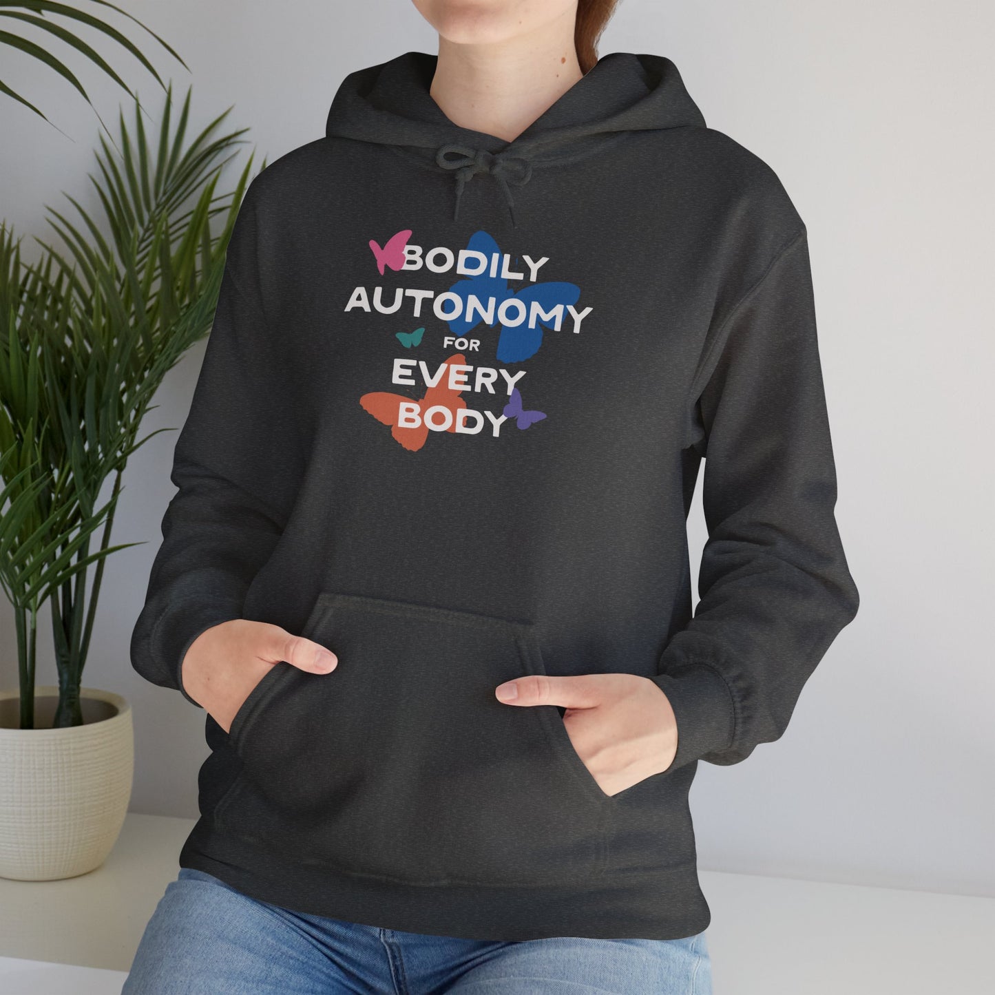 Bodily Autonomy Hoodie / Unisex Heavy Blend™ Hooded Sweatshirt / Gender inclusive, Trans Rights & Reproductive Rights