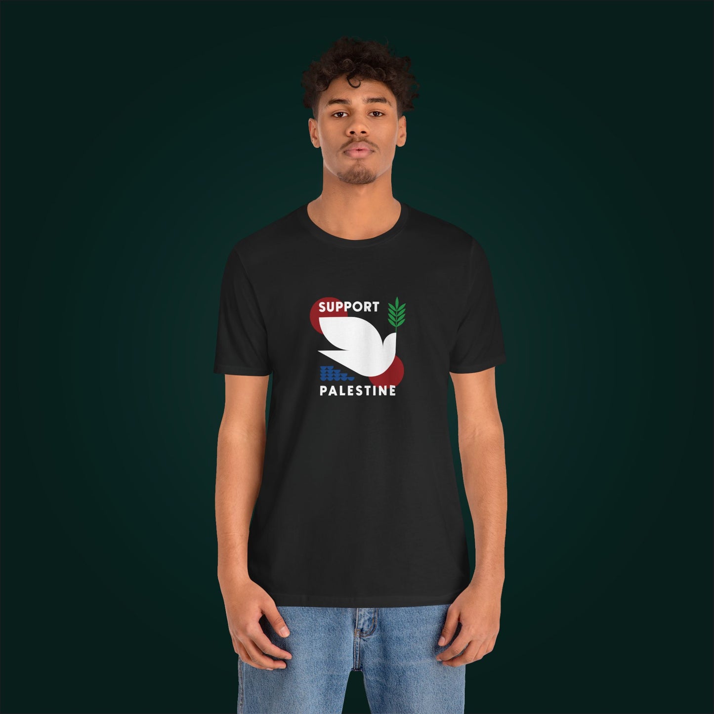 Support Palestine T-shirt / Unisex / Black Tee