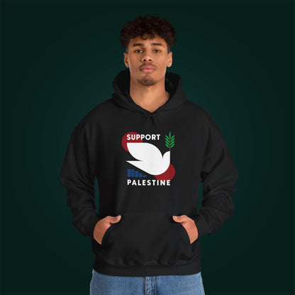 Support Palestine Hoodie / Black Unisex Heavy Blend™ Hooded Sweatshirt