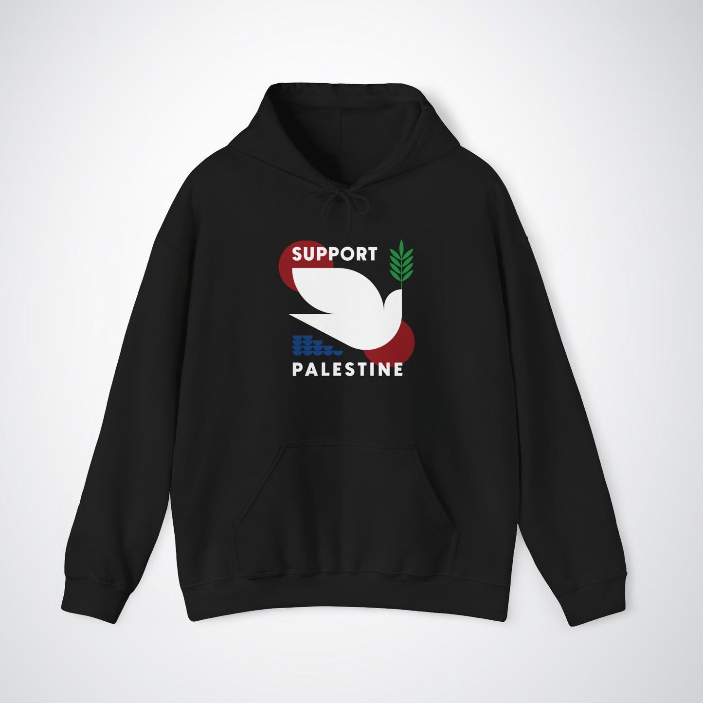 Support Palestine Hoodie / Black Unisex Heavy Blend™ Hooded Sweatshirt