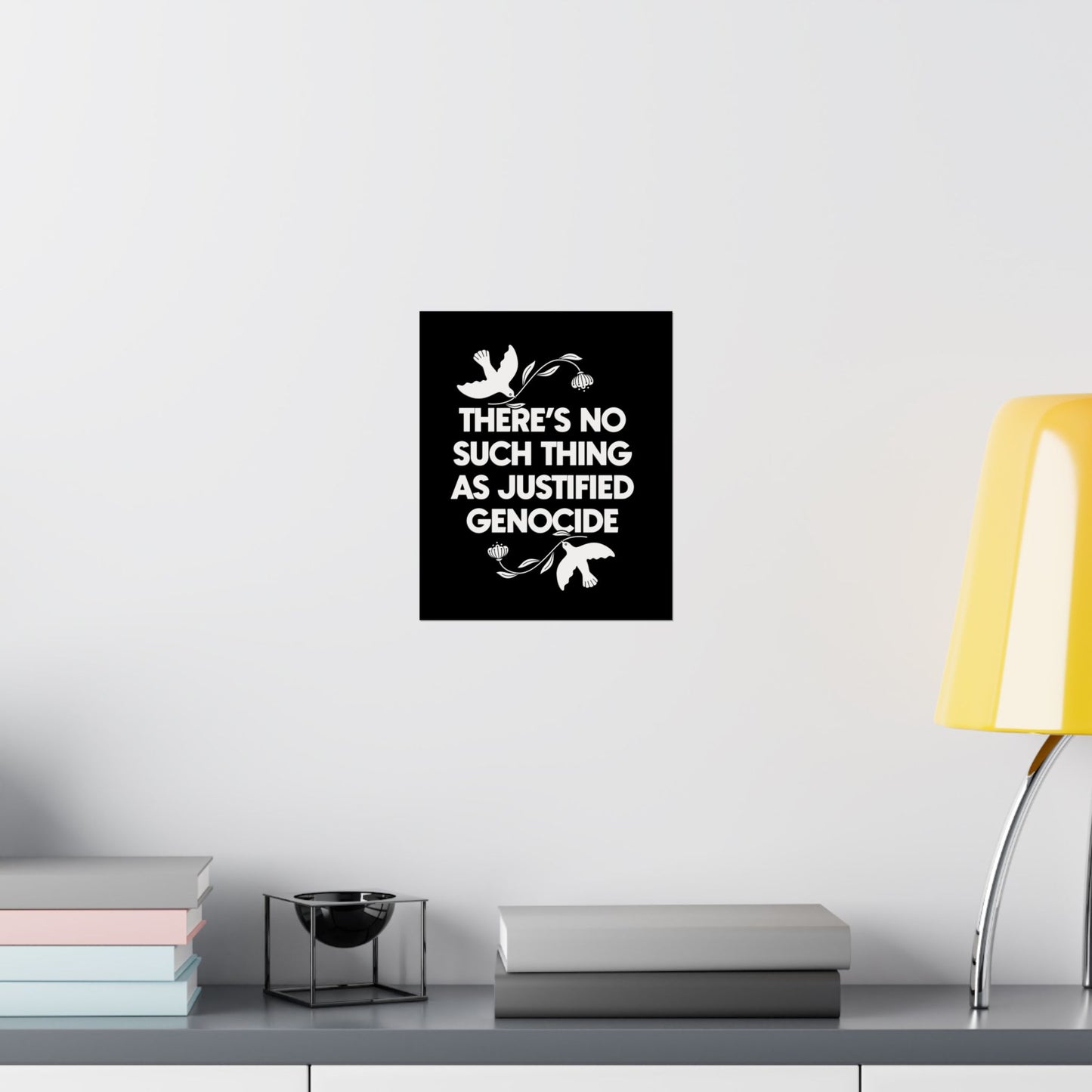 No Justified Genocide Poster / Palestine, Sudan, Congo / Matte Vertical Art Print
