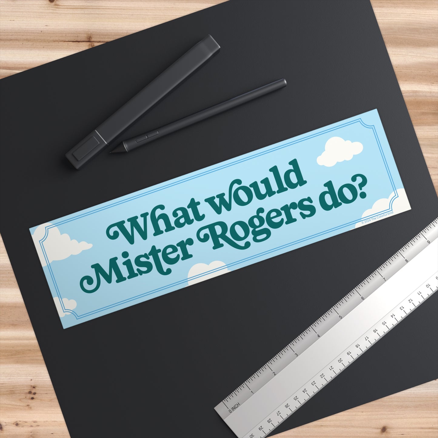 WWMRD? Mister Rogers Bumper Sticker