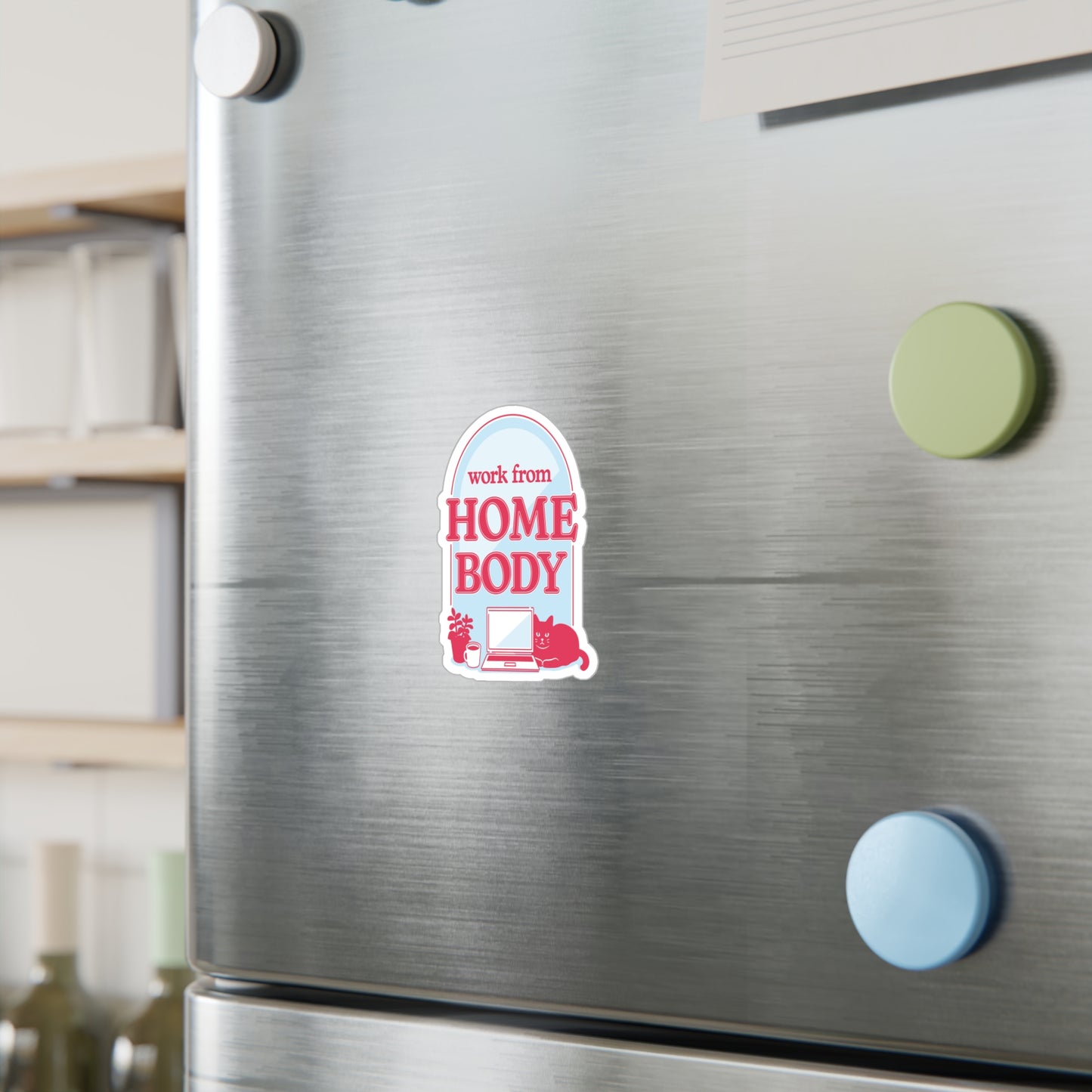 Work From Home Body / 2.5" x 3" Vinyl Sticker / WFH remote work life / laptop sticker
