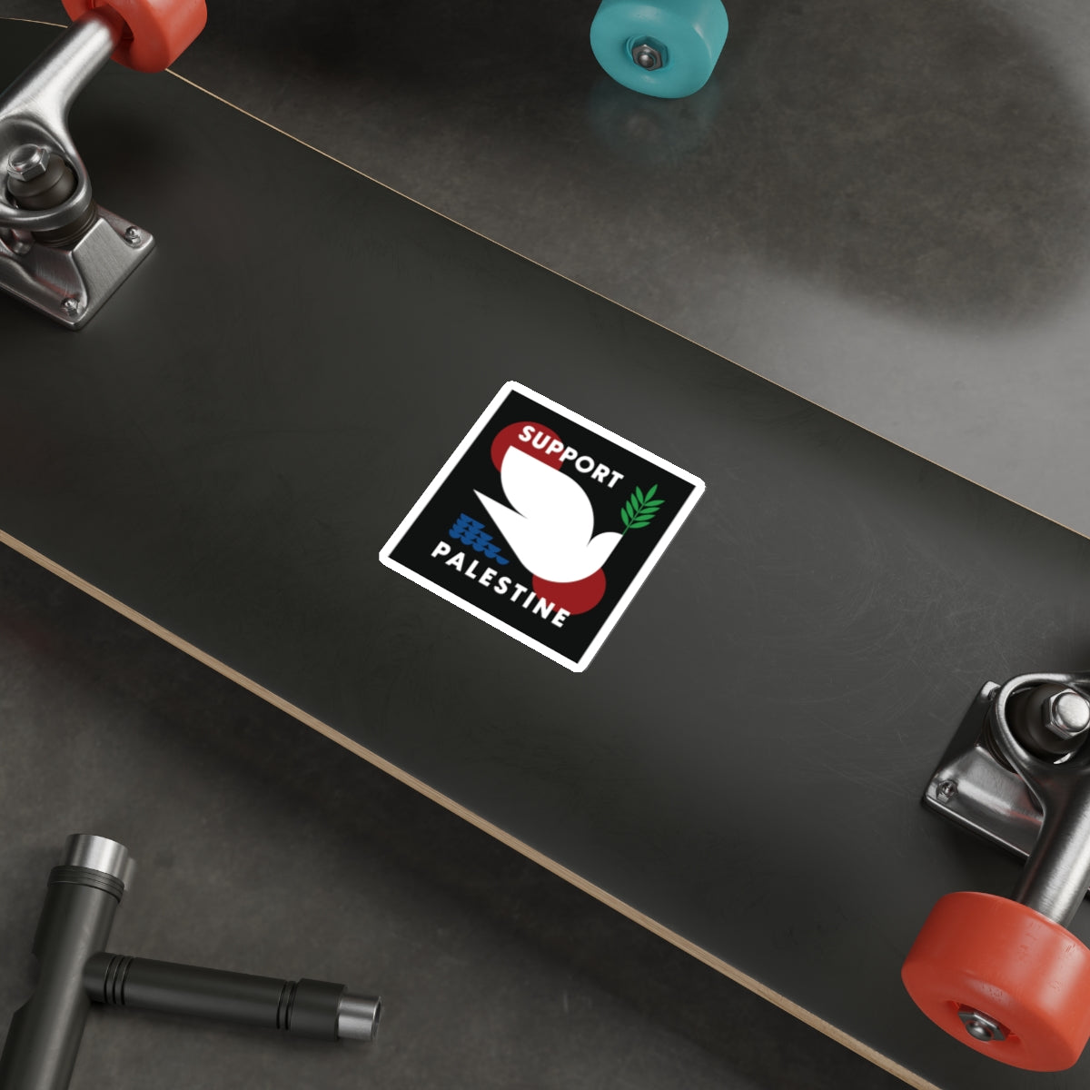 Support Palestine Sticker / Matte Die-Cut Vinyl  w/ Dove / Size 2"x2" or 3"x3"