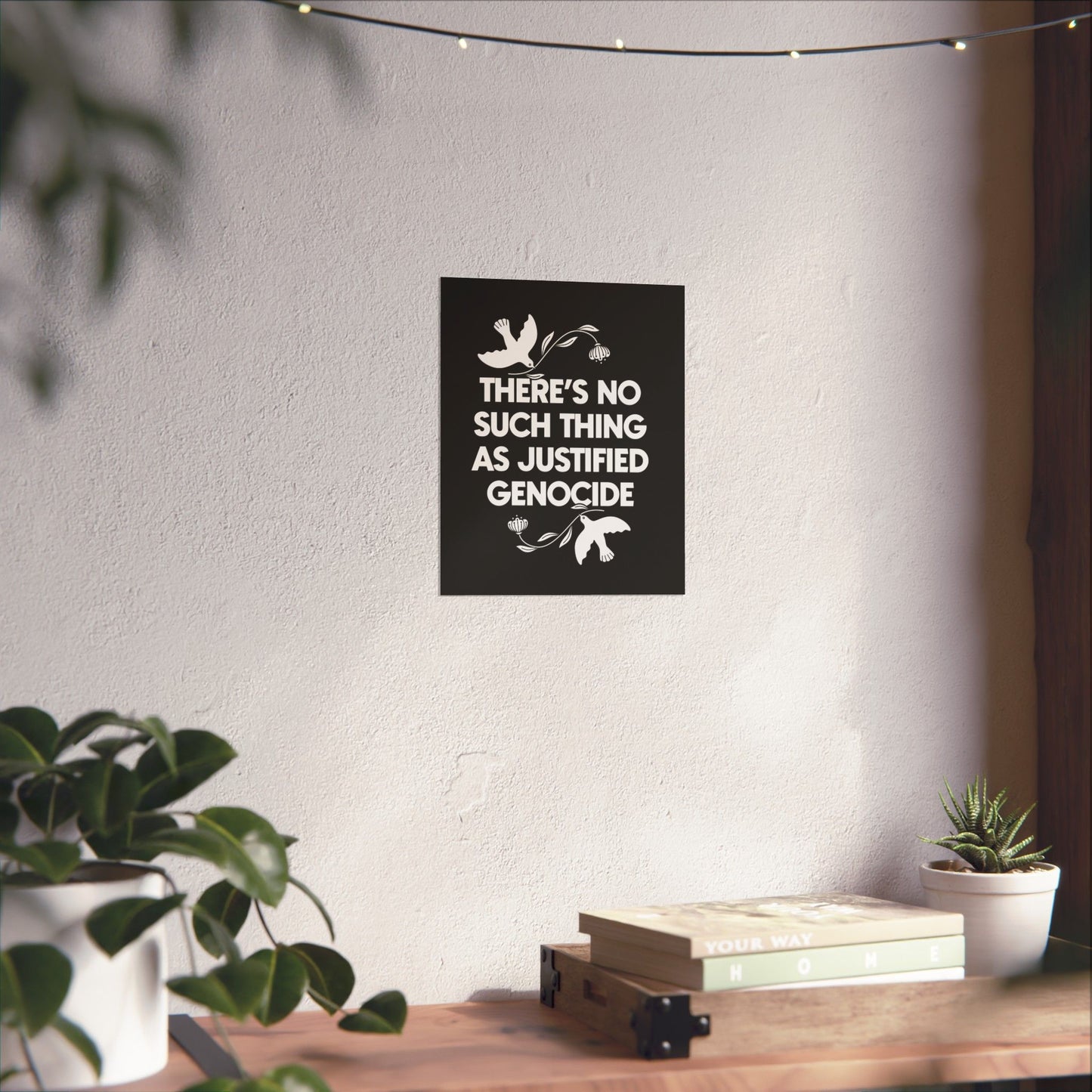 No Justified Genocide Poster / Palestine, Sudan, Congo / Matte Vertical Art Print