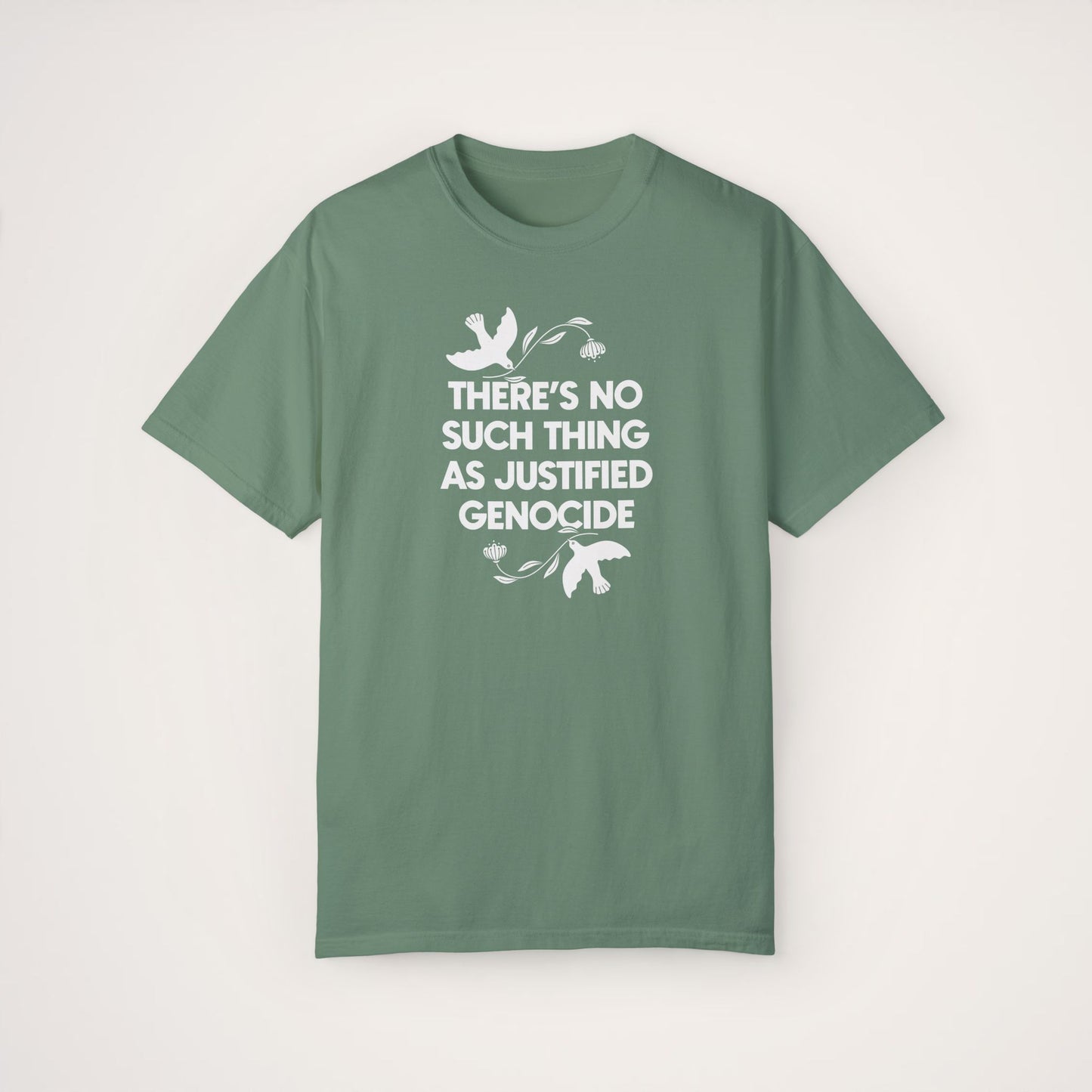 No Justified Genocide Tee / Comfort Colors Unisex T-shirt / Support Palestine, Gaza, Sudan, Congo