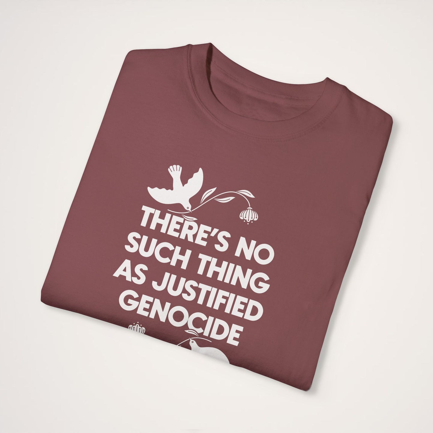 No Justified Genocide Tee / Comfort Colors Unisex T-shirt / Support Palestine, Gaza, Sudan, Congo